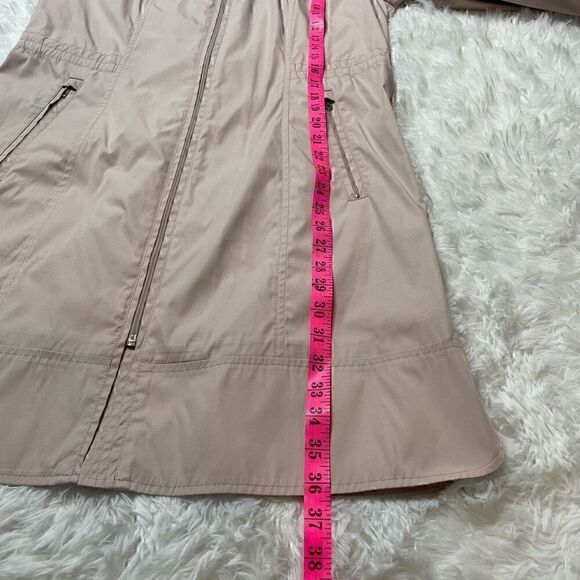 Cole Haan Pink Coat Trench Jacket Rain Womens Size M Pockets Cinch Waist - Picture 13 of 16